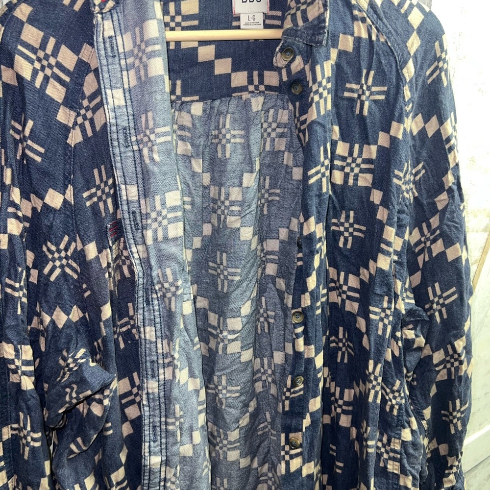 Blue Patterned Women's Jacket